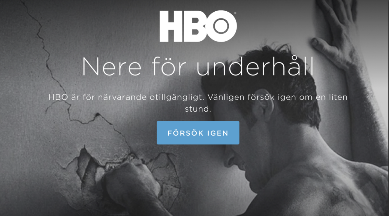HBO ligger nere HBO ligger nere